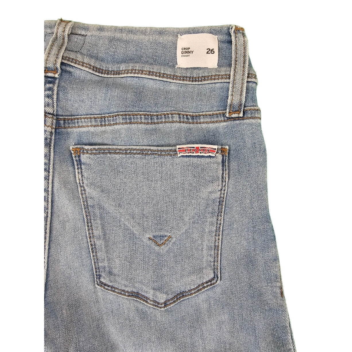 New Womens Hudson Jeans | size 26 | Crop Ginny Straight | Light Blue