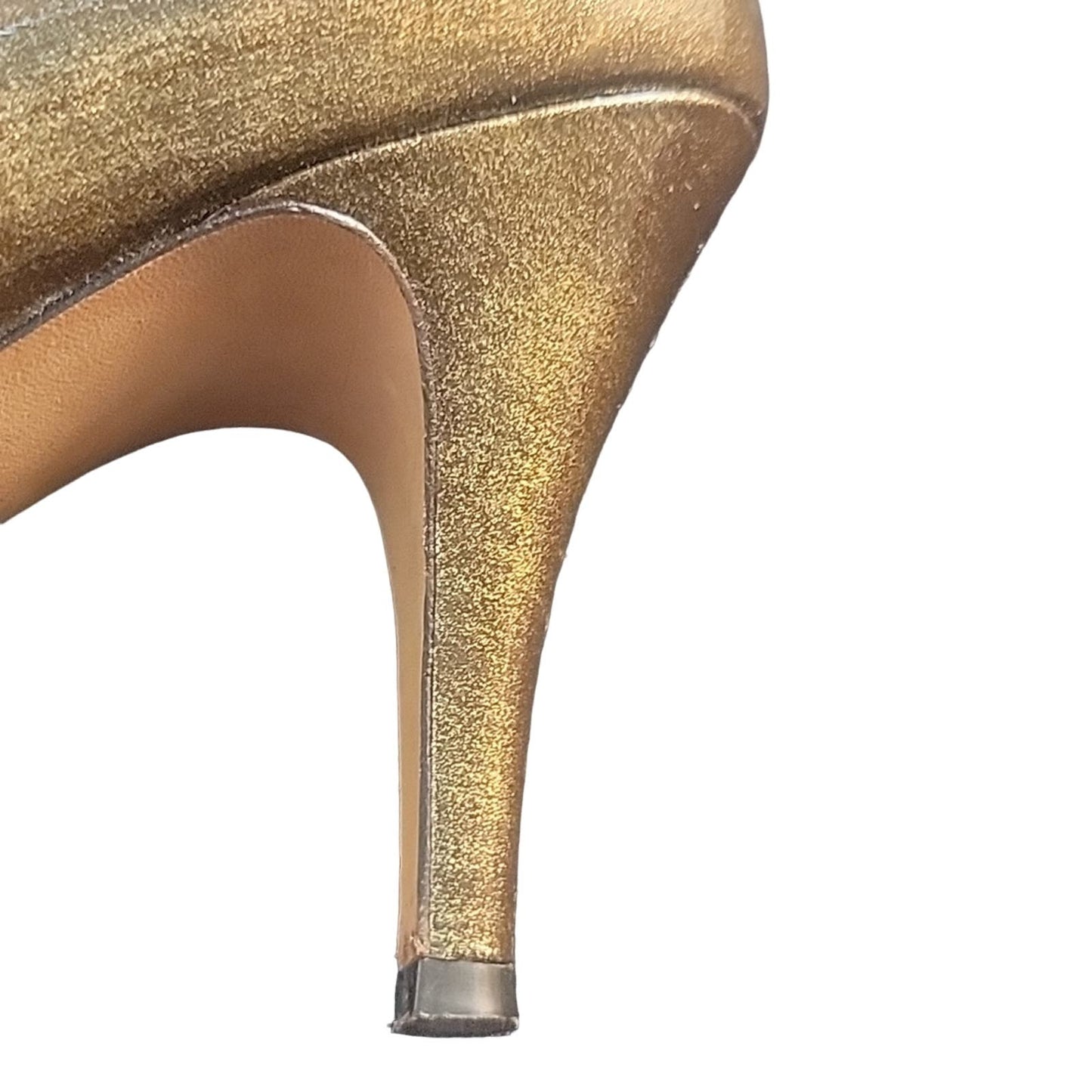 ANTONIO MELANI | Gold Leather High Heel | sz 7.5m