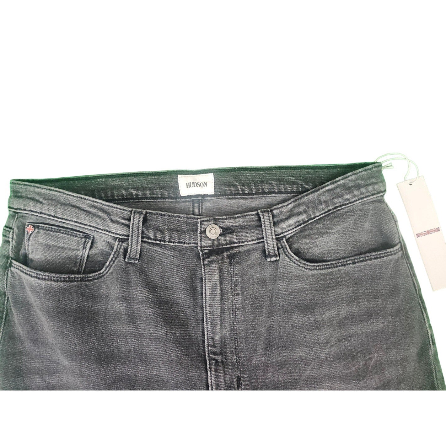 NWT Womens Hudson Jeans | 34 Demetria Blair High Rise Boot Cut Crop | Black