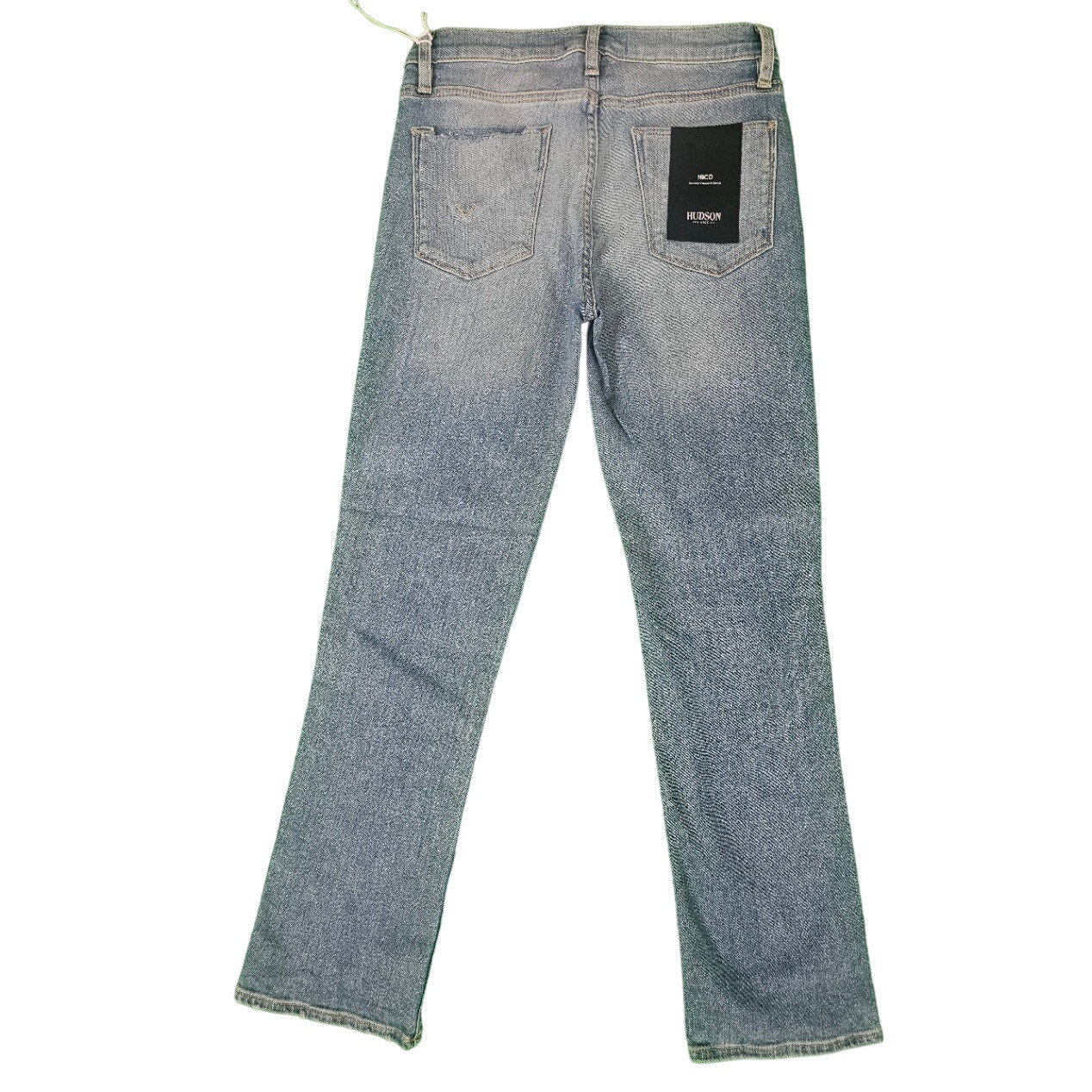 New Womens Hudson Jeans |size 26| Nico Mid-Rise Straight Ankle |  Blue Distress
