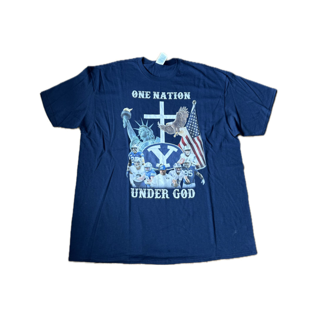 Pre-Owned BYU One Nation Under God Shirt Size XXL