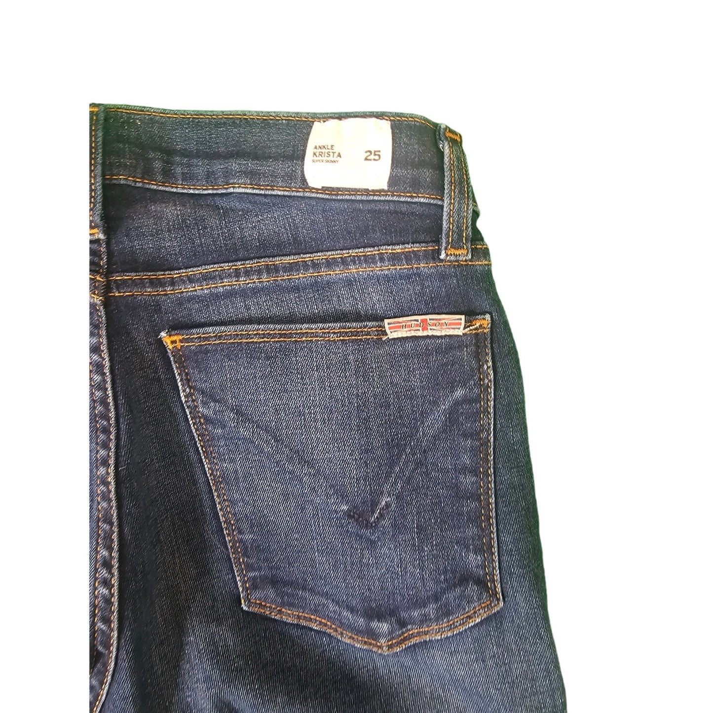 New Women's Hudson Jeans | Size 25 | Krista Super Skinny Ankle | Indigo Blue