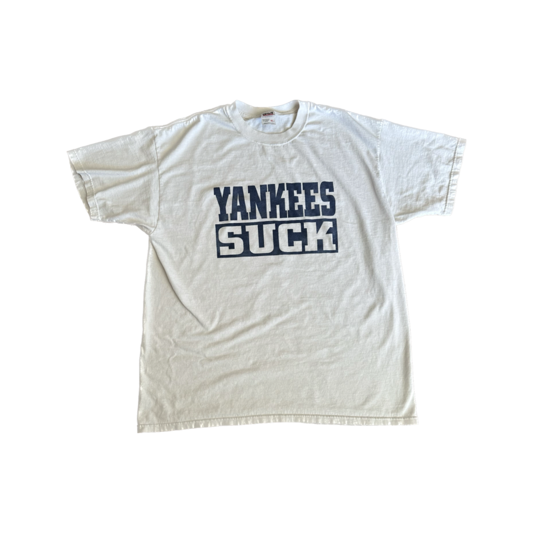 Pre-Owned Vintage Yankees Suck Shirt Size XL