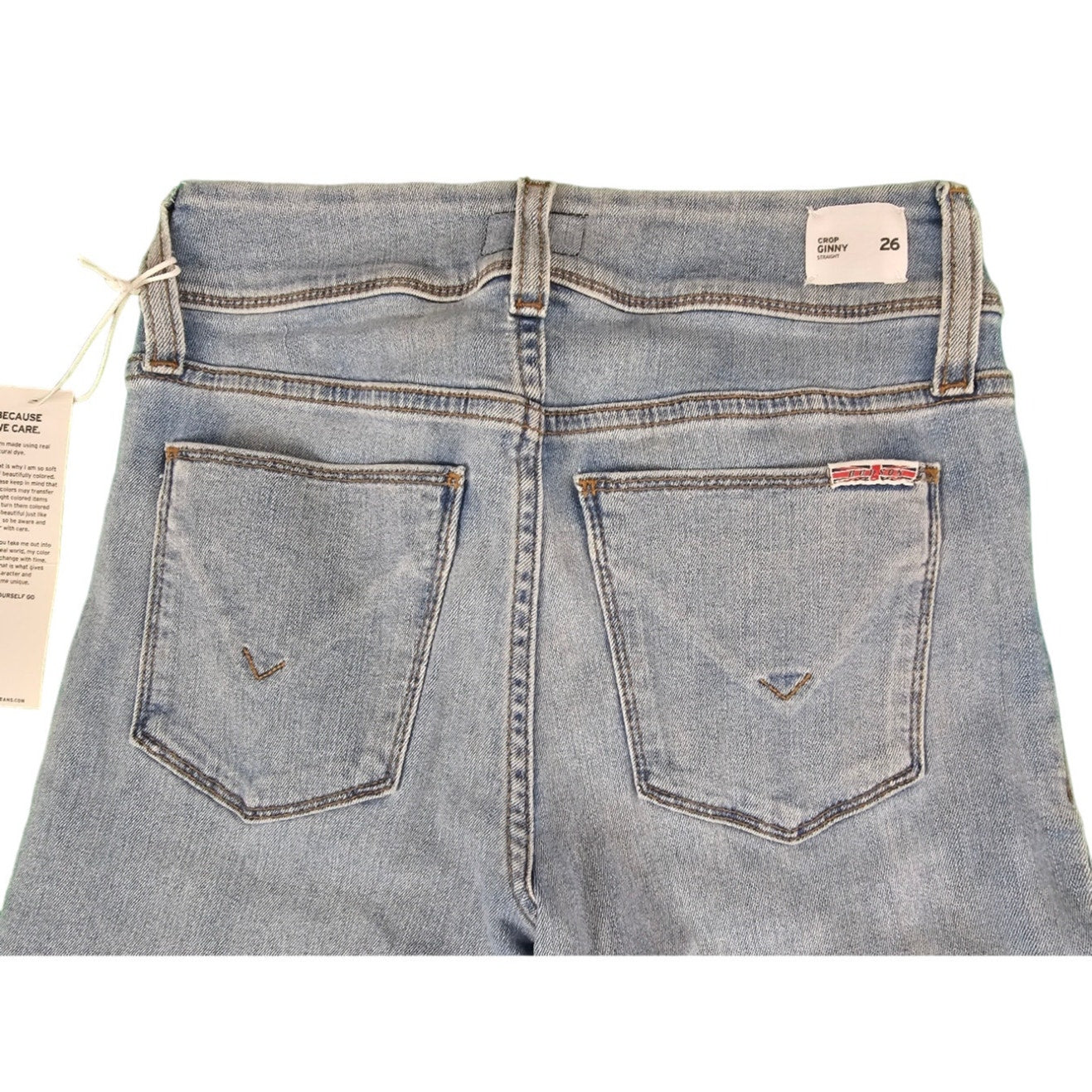 New Womens Hudson Jeans | size 26 | Crop Ginny Straight |  Light Blue